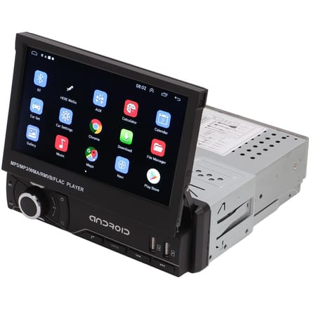Autoradio 7 pouces simple DIN écran tactile pliable Navigation Appels mains libres avec caméra de recul 2+32 Go gray