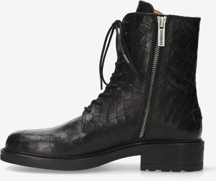 Shabbies Amsterdam Enkellaars Dean Zwart - Maat 39