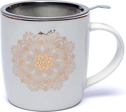 Theemok set Mandala wit