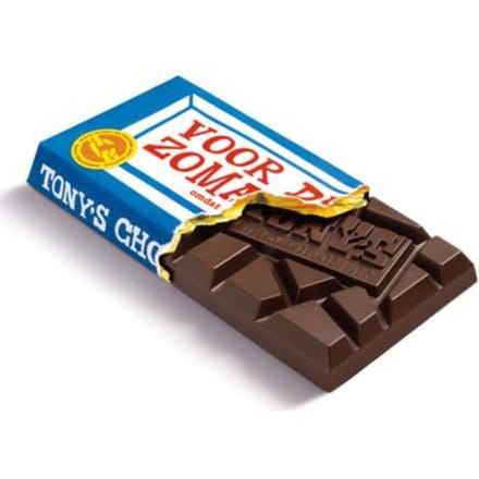 Tony's chocolonely reep voor de zomaar, puur 70%