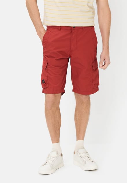 camel active Cargoshorts van puur katoen - Maat menswear-46IN - Rot