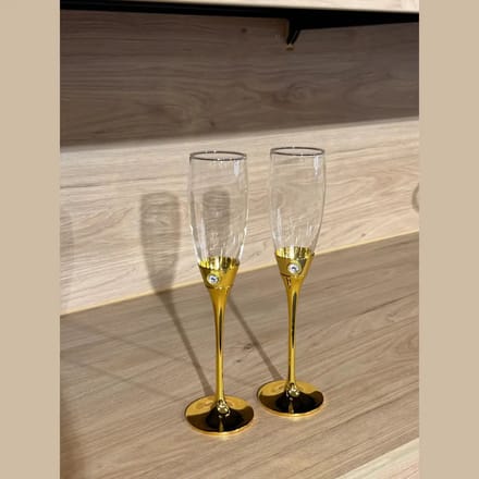 Trouwset 003 glazen – goud 2-delig