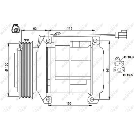 Compressor airconditioning NRF 32881