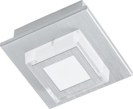EGLO Masiano - Plafondlamp - 1 Lichts - LED - Aluminium-Geborsteld - Gesatineerd