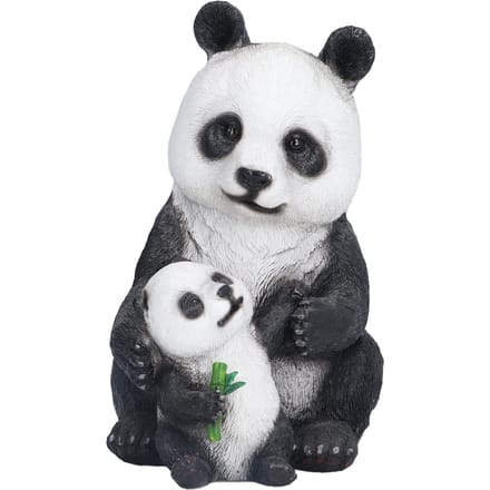 Simulation de panda, ours en résine synthétique, décoration de jardin, pelouse, bureau white