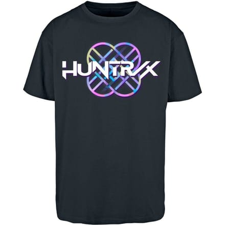 KPop Demon Hunters - Anime Oversized T-shirt - Huntrix Logo - S tot XXL - zwart