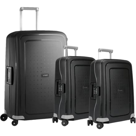 Samsonite S'cure Spinner 75+55+55cm Black kofferset