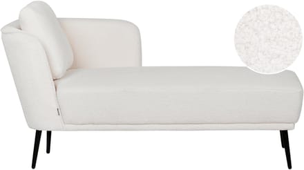 BELIANI ARTHEZE - Chaise longue - Gebroken wit - Linkszijdig - Bouclé
