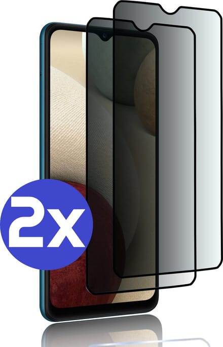 ArmorDrop Privacy Screenprotector Geschikt Voor Samsung A12 - Gehard Glas - 2 Stuks