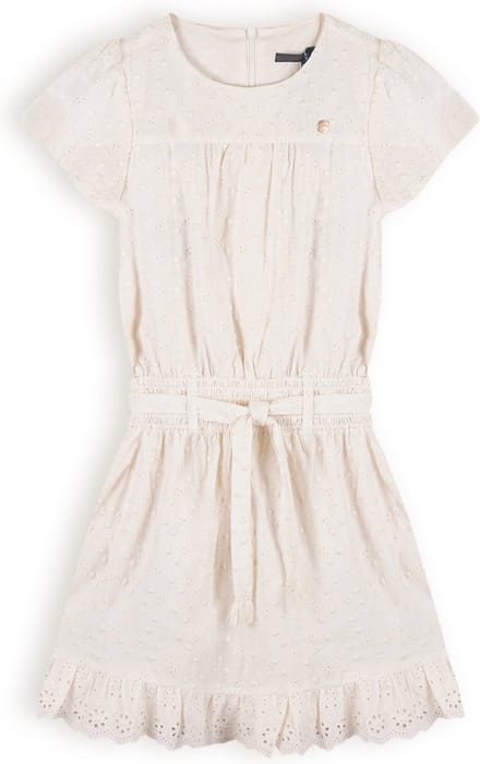 Nono N402-5806 Meisjes Jurk - Pearled Ivory - Maat 122-128