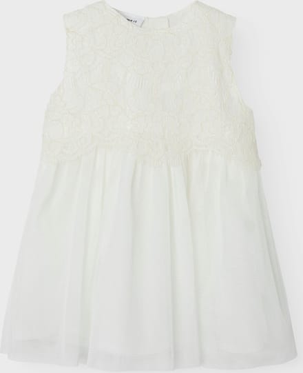 NAME IT NBFNIKOL SPENCER D Meisjes Jurk - Bright White - Maat 86