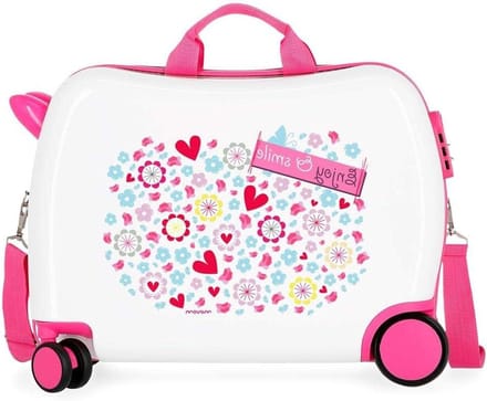 Kinderkoffer - Zitkoffertje - Reizen - Dubbele wielen - 50 cm - Multicolor