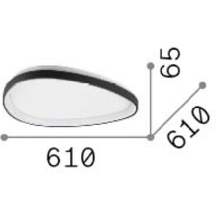 IDEAL LUX LED plafondlamp Gemini wit 61 cm 3000 K DALI/PUSH
