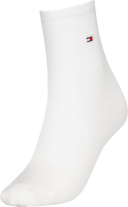 Tommy Hilfiger dames halfhoge sokken premium rib wit