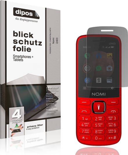 dipos – Matte Privacy Screenprotector geschikt voor Nomi i2403 | Anti-Spy Beschermfolie