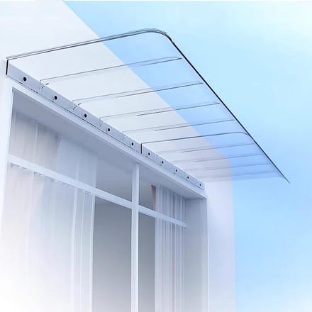 Afdak Voordeur - Deurluifel Overkapping - Bescherming tegen weer - Ultrastil polycarbonaat - 40x40cm - Transparant