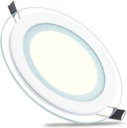 LED Downlight Slim - Inbouw Rond 15W - Natuurlijk Wit 4200K - Mat Wit Glas - Ø200mm