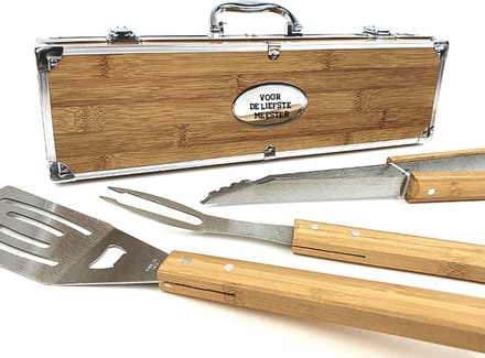 BBQ set - BBQ tang - Cadeau meester - Einde schooljaar cadeau - voor de liefste meester - meester - voor meester