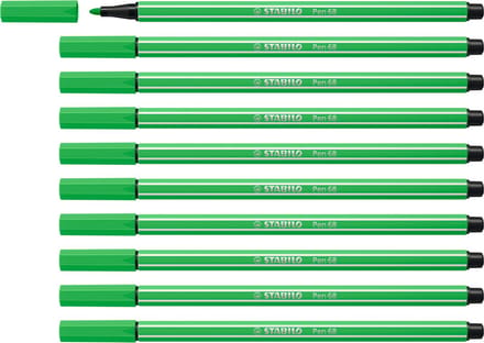 STABLIO Pen 68 - premium Viltstift - Loofgroen - Doos 10 stuks