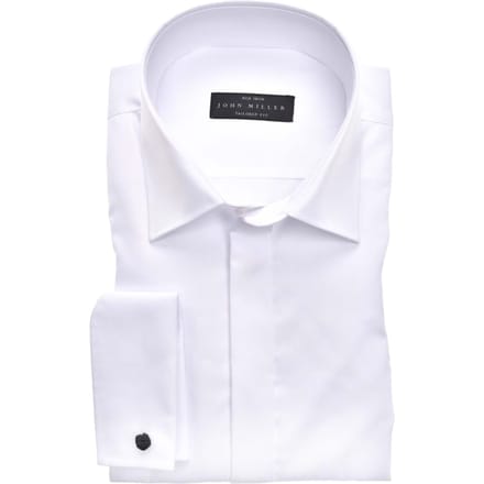 John Miller Tailored Fit Lange Mouw Overhemden Wit 5335588-910