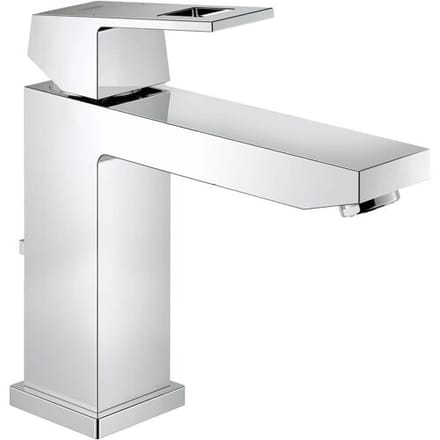 GROHE Eurocube Wastafelkraan - Medium uitloop - Met trekwaste - Chroom - Waterbesparend