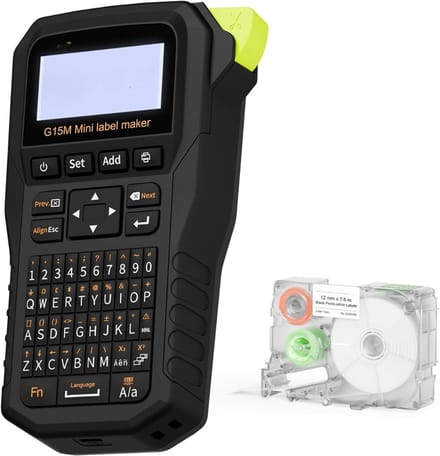 QORA® Labelmaker - Labelprinter - Label Maker - Zwart - 17cm x 9cm x 5cm