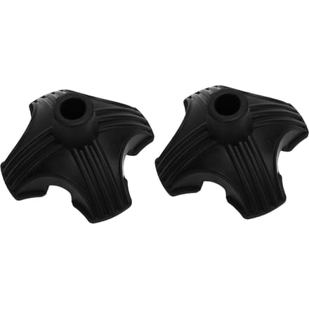 2-delige set zelfdragende vierpunts loopondersteuning met rubberen uiteinde, 19 mm binnendiameter black