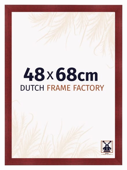Fotolijst 48x68 cm - MDF - Wijnrood Geveegd - Praag
