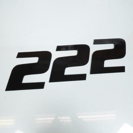 3 sticker startnummer zelfklevend cijfer 2 zwart 20x25cm voor motor