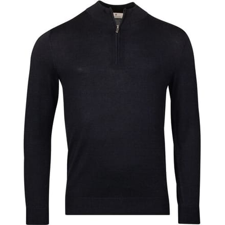 Thomas Maine Trui Half Zip Single Knit Uni Color Navy / male