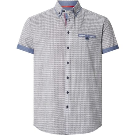 Babista herren Overhemd Met Korte Mouwen - 47/48 - blauw - Plus Size