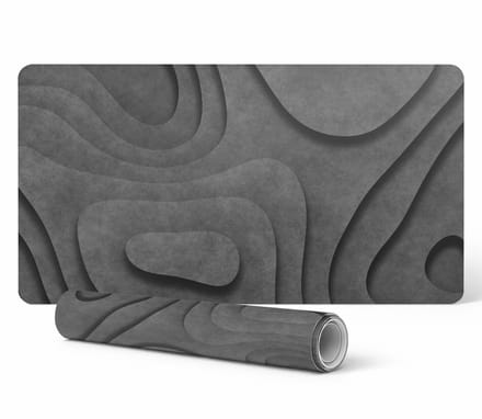 Bureauonderlegger voor grafisch ontwerpers en kunstenaars: Abstracte golven, 90x45 cm