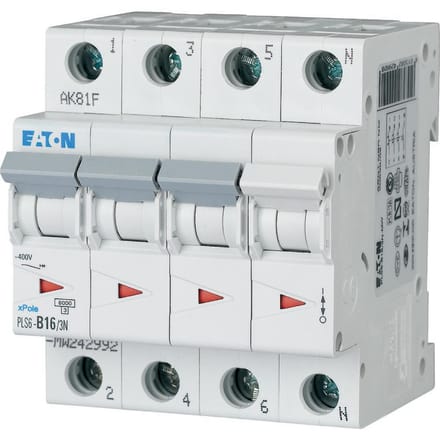 Eaton PLS6-C16/3N-MW - miniature circuit breaker mcb