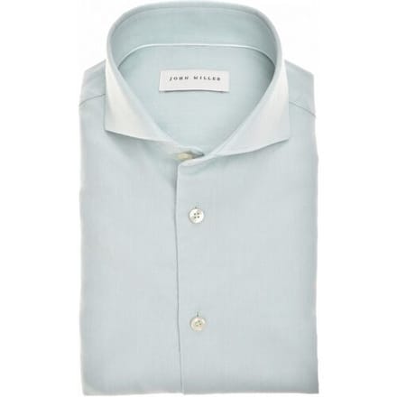 John Miller Overhemd Solid Color Oxford Cutaway Collar Licht Groen / male