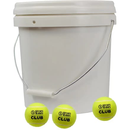 Emmer met 36 tennisballen Sporti
