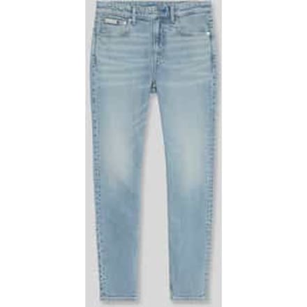 tapered fit jeans van katoenmix