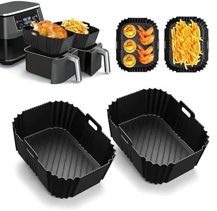 Maison Elara Siliconen Airfryer Accessoires Set - 2 Stuks - Geschikt voor Dual Zone Heteluchtfriteuses