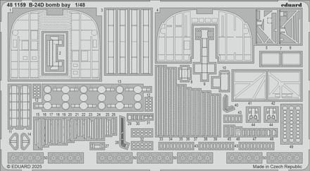 Eduard Modelbouwdecoratie - 481159 B-24D bommenruim - Photo-etch