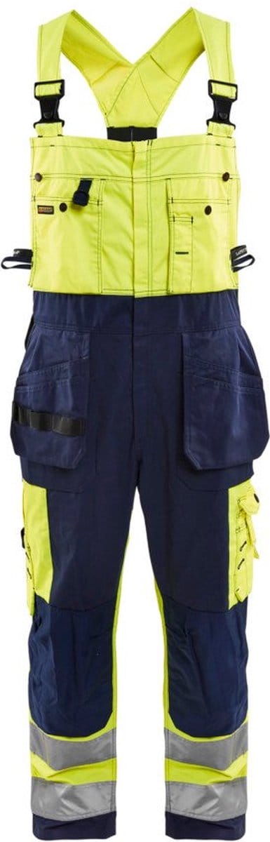 Blaklader Bretelbroek High Vis 2603-1860 - High Vis Geel/Marineblauw - C146