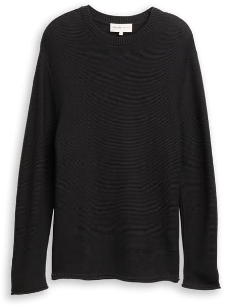 Tom Tailor Denim - Gebreide trui met relaxte pasvorm - Maat M - Night Watch Black