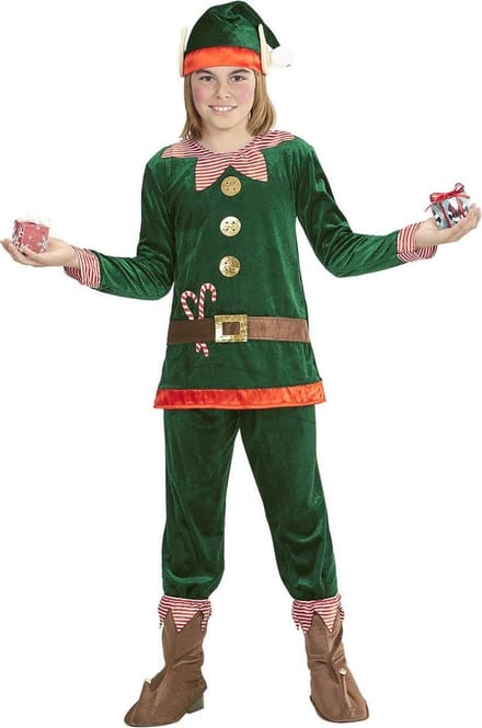 Kerstman elfje kostuum voor kids