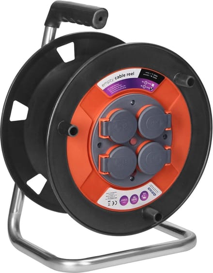 Kabelhaspel IP44 4x2P+Z 16A 230V zonder kabel