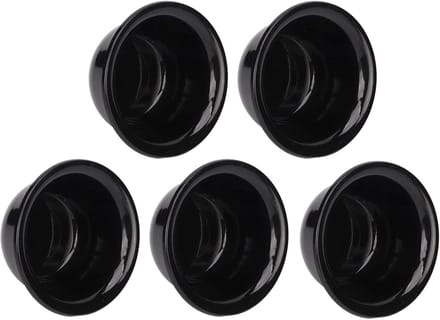 Scheerkommen Set - Scheerschuim Bakjes - Baard Verzorging - Gladde Oppervlakte - 5 Stuks - Zwart