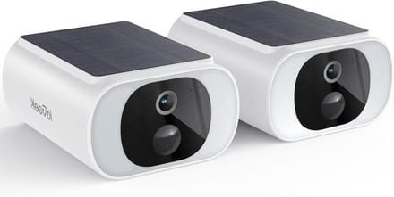 Beveiligingscamera Set - Buiten Camera - Huis Beveiligen - Zonne-energie Opladen - 2 Stuks - Wit