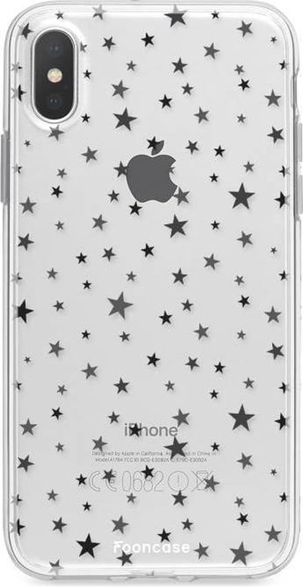 Fooncase Hoesje Geschikt voor iPhone XS Max - Shockproof Case - Back Cover / Soft Case - Stars / Sterretjes