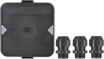 Attema kabeldoos M20 - zwart - 3 wartels - IP65