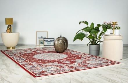 Flycarpets Darius Klassiek Perzisch Design Medaillon Oosters Vloerkleed - Rood - 240x330 cm