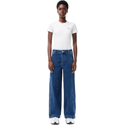 Lacoste Damesjeans met relaxte pasvorm (Medium Blauw)