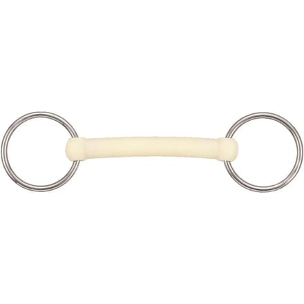 2-rings bit voor recht afneembaar paard Soyo Happy mouth "plain"