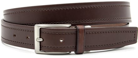 Stoere bruine heren riem - 3 cm breed - Leer - Jeans riem - Casual - Maat 90